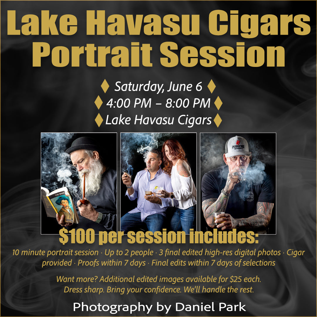 Cigar Lounge Portrait Session at Lake Havasu Cigars - June 6, 2026